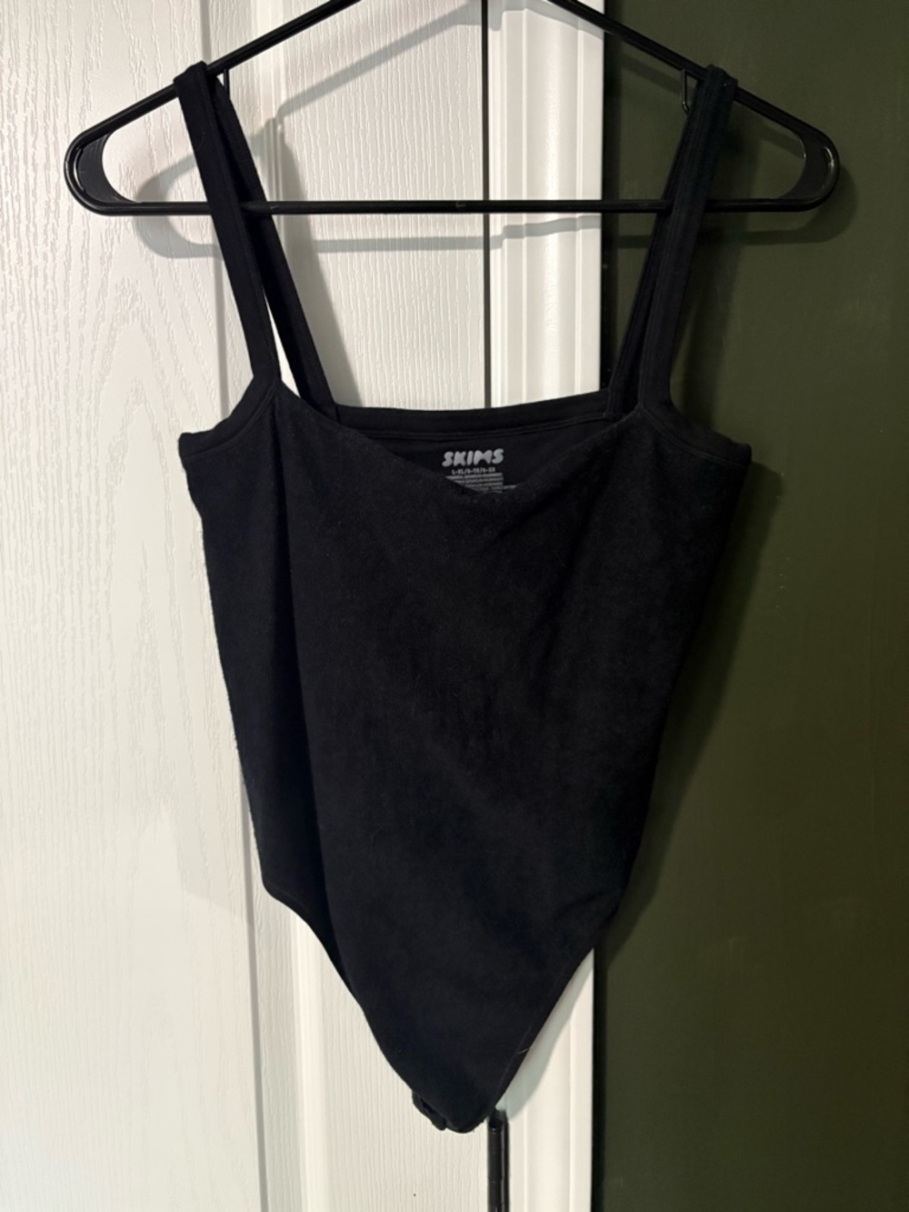 Black SKIMS Textured Bodysuit